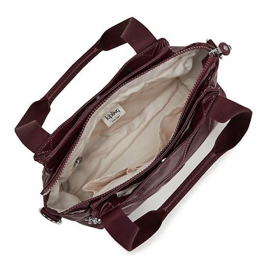 Kipling Elysia Metallic Omuz Çantası Bordo | TR 1809OK